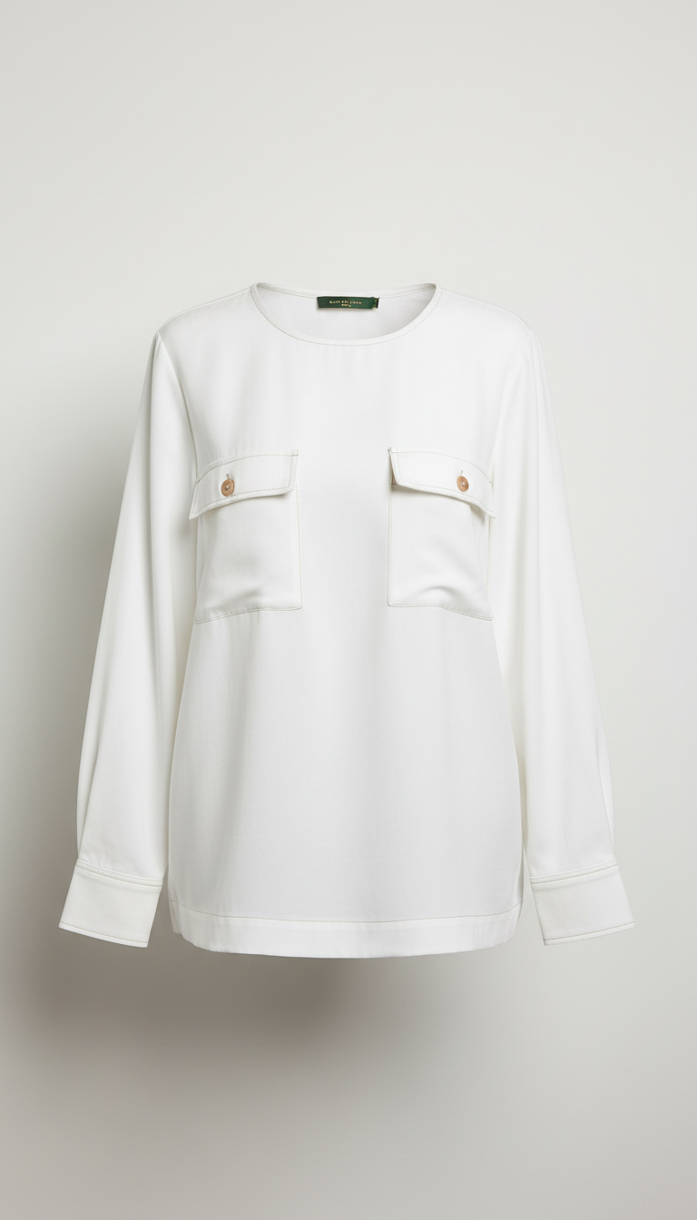 Blusa blanca de algodón orgánico